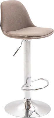 Produktbild von CLP Barhocker Kiel Stoff höhenverstellbar und drehbar | Farbe taupe Gestell Farbe chrom