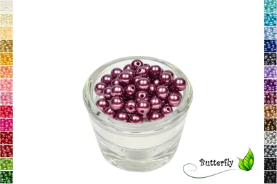 Produktbild von 50 Wachsperlen 8mm, Farbe:pflaume 473