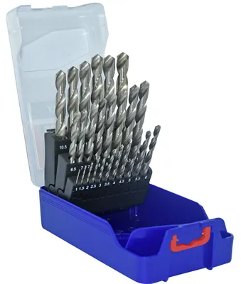HSS-Metallbohrer-Set, Ø 1-13 mm, 25-teilig, Spiralbohrer