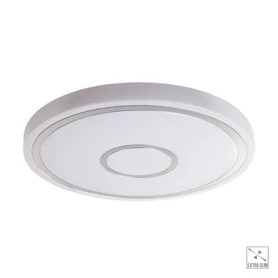 Image de Plafonnier LED MOZAN 36 W, 4000 K, chrome blanc, Ø 38 cm, H : 6,5 cm