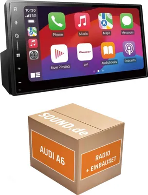 Produktbild von Autoradio Einbaupaket Pioneer SPH-DA77DAB passend für Audi A6 C5 + Navigation plus + Bose | Apple CarPlay Android Auto