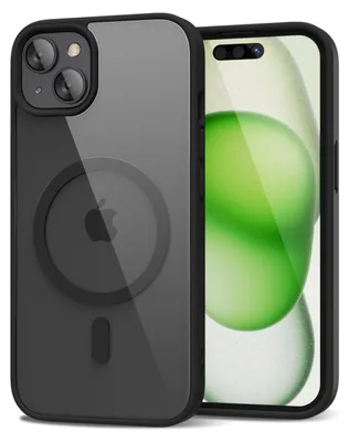 Obrázek produktu pro Magnetický kryt pro iPhone 15 Plus/iPhone 14 Plus, kompatibilní s MagSafe, průhledné nárazuvzdorné pouzdro, ochranný zadní kryt Černá