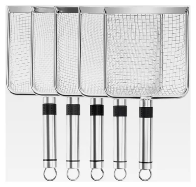 Produktbild von 5-teiliges Sandsieb-Set, Edelstahl-Gartensieb mit verschiedenen Maschenweiten, 2mm, 2,8mm, 3,8mm, 4,3mm, 5mm, Metallschaufel für den Garten, Silber