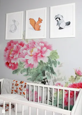 Produktbild von Coloray Fototapete 250x104 cm Vlies-Fototapete - Chinesische Tintenpfingsteine ​​Blumen