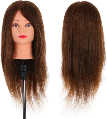Produktbild von 24-Zoll-Schaufensterpuppenkopf mit Klemmhalter zum Flechten von Haarstylingš¹bungspuppenkopf fš¹r Friseur Professional Cosmetology Dummy Head