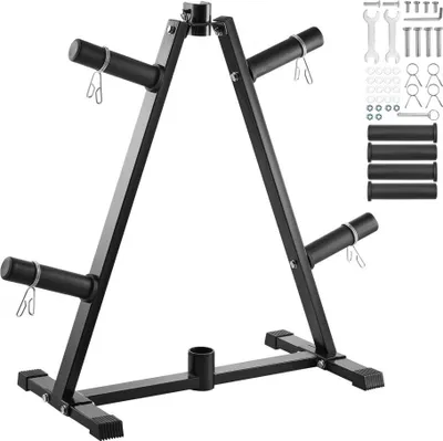 Produktbild von Hantelscheibenständer 136kg - Hantelbaum - Hantelscheibenbaum - Fitnessgerät zur Hantelablage - Ideal für Gewichtstraining zu Hause