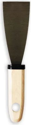 Produktbild von A.S. Création Spachtel Malerspachtel mit Holzgriff aus Edelstahl - zum Tapeten entfernen und Renovieren - silberfarben - 4cm breit - 909009