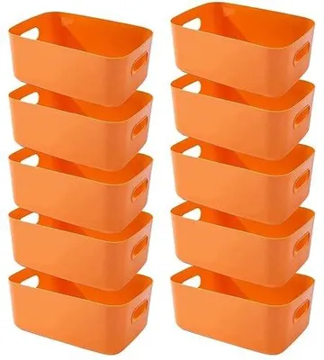 Zdjęcie produktu dla Kosze do przechowywania plastikowe z uchwytami zestaw 3 szt.
