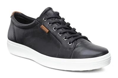 Produktbild von Ecco Soft 7 m black droid (schwarz) - Herrenschuhe Sneaker / Schnürschuh, Schwarz