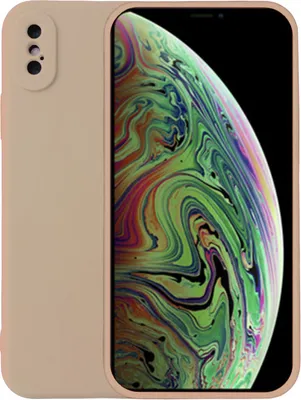 Zdjęcie produktu dla Silikonowe etui na telefon komórkowy iPhone Xs Max - silikonowe etui na tył - beżowe