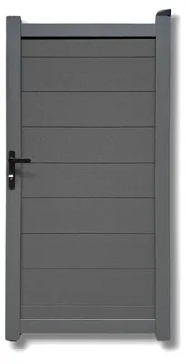 Produktbild von WPC Tür Aluminium Gartentür Zauntür Gartentor Alu Anthrazit massiv 90X180 cm