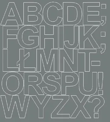 Image de Lettres autocollantes, 10 cm, gris mat