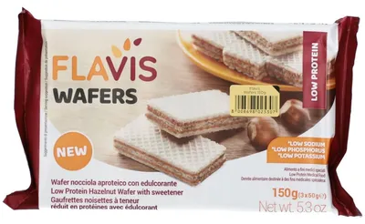 Immagine prodotto di Flavis Wafers Nocciola Aproteico 3 Porzioni Da 50 G