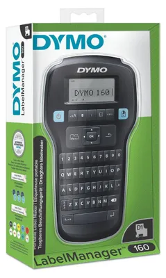 Zdjęcie produktu dla DYMO LabelManager 160 Starter-Set m. 3 D1-Bänder 12mm Qwerty
