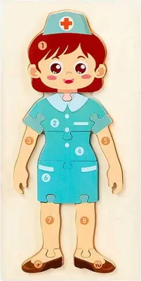Image de Puzzle en bois - Métiers - Infirmière
