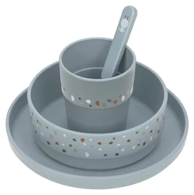 Produktbild von LÄSSIG Kindergeschirr Set (Teller, Becher, Schälchen, Löffel) ohne Melamin, BPA-