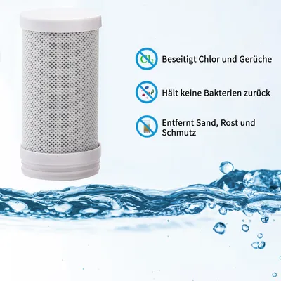 Produktbild von AiHom 2 Pack Wasserfilter Wasserhahn，Cartridges Für Den Armatur，Trinkwasser-Filter für Zuhause，Küche Aktivkohle Wasserhahnfiltersystem，Filterkartusche