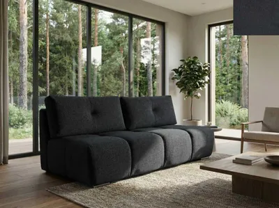 Produktbild von Sofas - Nuvolletta elegantes Sofa aus BORG-Stoff 19 Schlaffuktion 150x200 Bettkasten, stabile Metallfüße