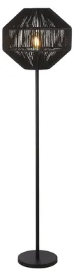 Obrázek produktu pro Stojací lampa, ocel, černá, lano, V 132 cm