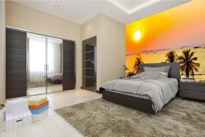 Produktbild von Vlies Fototapete PALME IM SONNENUNTERGANG 375 x 250 cm (inkl. Kleister) - Vlies Tapete, Wandtapete, Wandbilder - Tapete für Wohnzimmer Schlafzimmer, Büro, Küche - Montagefertig