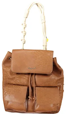 Produktbild von Damen-Rucksack Braun mit Kordelzug, verstellbarem Gurt & Taschen