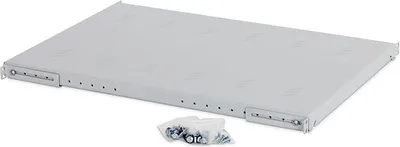 Produktbild von Tritón RAC-UP-650-H4 19" Schwerlast-Fachboden perforiert, 1HE, 650mm, bis 150kg, Triton RAC-UP-650-H4, lichtgrau
