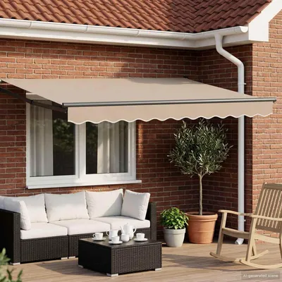 Produktbild von vidaXL Ausziehbare Markise Beige 3 x 2 m 100% Polyester und Aluminium