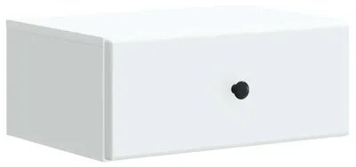 Image de Cabinet de chevet mural avec tiroir Blanc 49 x 34,5 x 20 cm