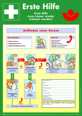 Produktbild von Tafel „Anleitung zur Ersten Hilfe“ , 560 x 400 mm, | Packung (1 Stück)