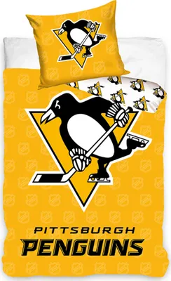 Produktbild von NHL Pittsburgh Penguins Schilder Hockey Bettwäsche Größe: 135x200 + 80x80 cm