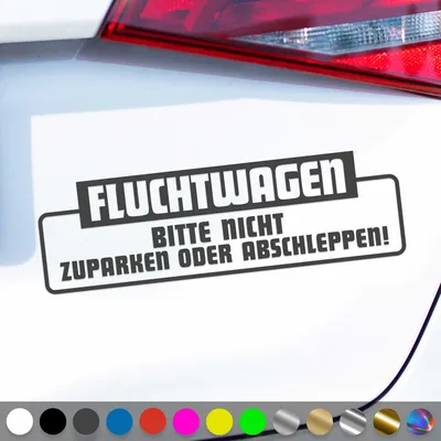 Produktbild von PantherPixel Fluchtwagen Aufkleber Bitte Nicht Zuparken Abschleppen Sticker Auto Geschenkidee Farbe Dunkelgrau