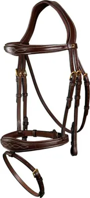 Produktbild von Dyon Anatomic Flash Bridle D-collection Nasenriemen Braun Over Braun Over