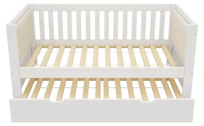 Immagine prodotto di Divano letto - Struttura in legno - 90 x 200 cm - Braccioli arrotondati - Schienale confortevole - Montaggio semplice - Senza materasso
