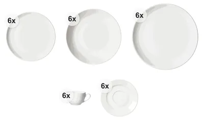 Produktbild von Kaffee- & Tafelservice 30 tlg. Volos weiss