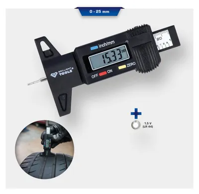 Image de Pied à coulisse numérique pour mesure de profondeur, 0 - 25 mm