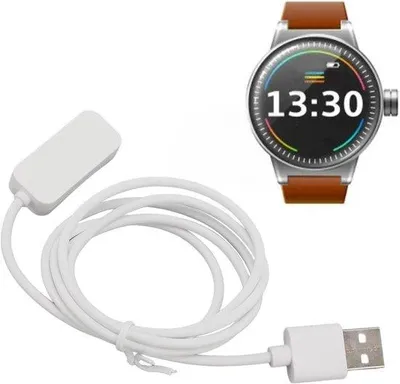 Imagen del producto de Cargador para smartwatches, cable USB magnético, base de carga USB para carga inalámbrica rápida, color blanco