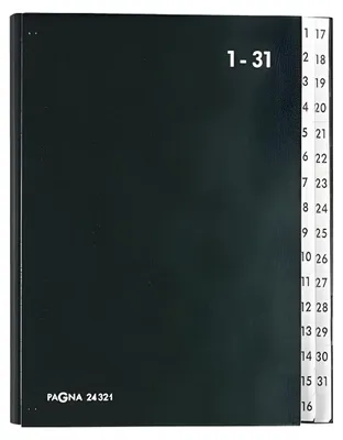 Produktbild von Pagna Pultordner Classic 32 Fächer, Schwarz, A4, 265 mm, 40 mm, 340 mm