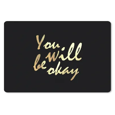 Produktbild von MuchoWow® Mauspad Mousepad Zitat - Motivation - Gold - Schwarz 27x18 cm - Mousepads - Maus Mat - Pad - Mausunterlage - Büroartikel - Desk Matten