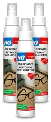 Produktbild von 3 x HG Brillenreiniger für glasklare Gläser - 125 ml - Vorteilspackung - 3 Stücke
