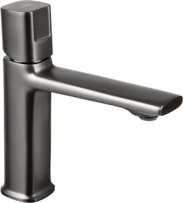 Immagine prodotto di Rubinetto moderno indipendente per lavabo in grafite con valvola di chiusura a scatto