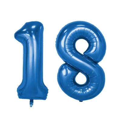 Produktbild von Set -Folienballon - Blau/32inch - 1 + 8