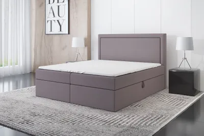 Produktbild von Boxspringbett RODI 200x200 mit 2 Bettkästen, Bonell-Matratze und Topper. Farbe: Beige.
