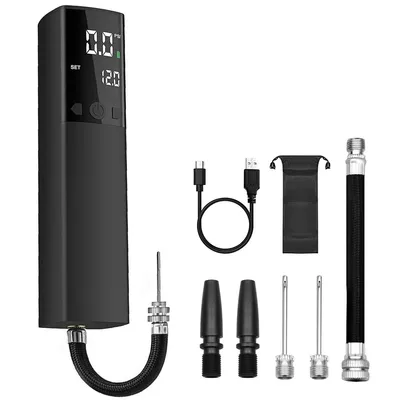 Produktbild von xElektrische Ballpumpe,80 W,mit Druckmessung & Stoppfunktion, 25 L/min Hochdurchfluss,automatisch, geeignet für Basketball, Fußball, Rugby & Volleyball