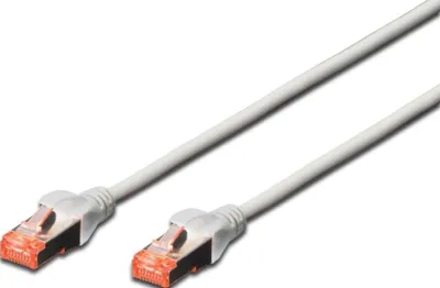 Zdjęcie produktu dla Digitus Kabel krosowy CAT 6 S/FTP, 0,5 m, Cat6, S/FTP (S-STP), RJ-45, RJ-45, Szary