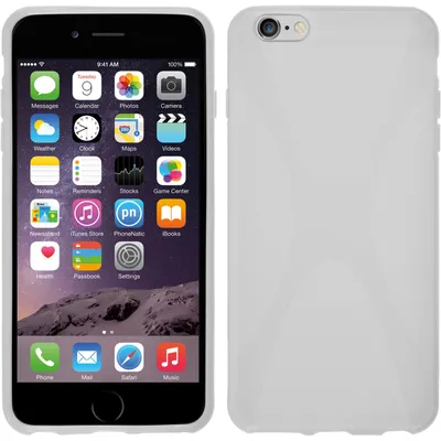 Produktbild von PhoneNatic Case kompatibel mit Apple iPhone 6 Plus / 6s Plus - weiß Silikon Hülle X-Style + 2 Schutzfolien