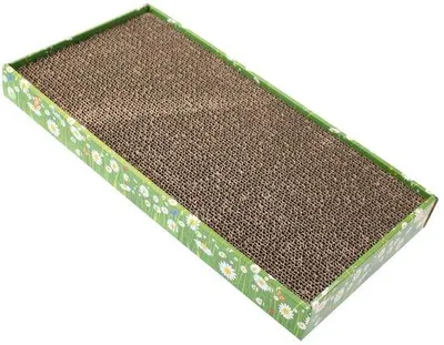 Obrázok produktu pre Kartónový škrabadlo s mačacou mätou, 48 x 25 x 5 cm, hnedé