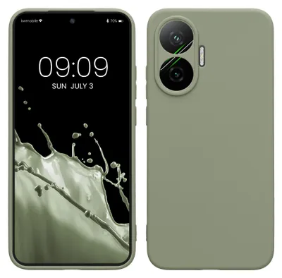 Produktbild von kwmobile Handyhülle für Xiaomi Poco F7 Hülle - weiches Handy Silikon Case - Schutzhülle Cover - Graugrün