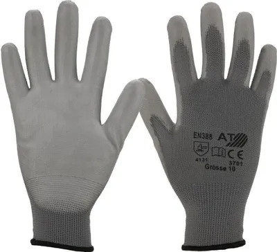 Produktbild von 12 Paar ASATEX Feinstrickhandschuhe 3701 mit PolyurethanBeschichtung grau, Gr.6