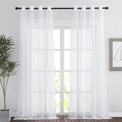Produktbild von Famanu Vitrage Hochwertiger Voile für Schlafzimmer und Wohnzimmer – Transparent