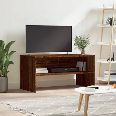 Produktbild von Design TV-Schrank Braun Eiche-Optik 80x40x40 cm Holzwerkstoff, TV-Schränke 2024